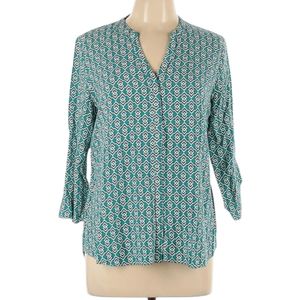 Cynthia Rowley Women's Blue Geometric Top Sz XS